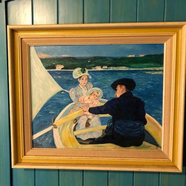 painting of family at sea