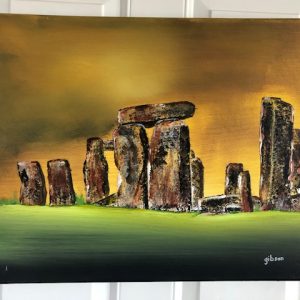 Stonehenge, original art, gibson