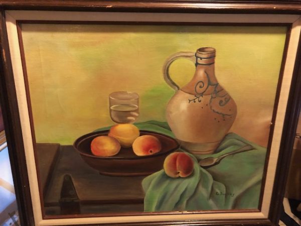 e buckley, still life, fruit, original oil painting